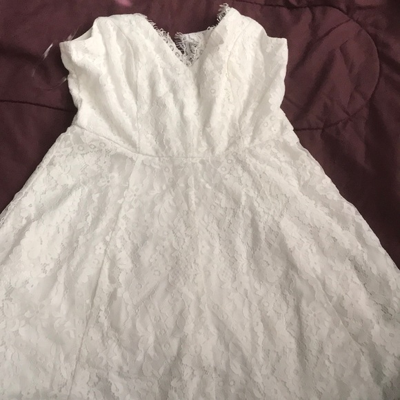 mid thigh white dress